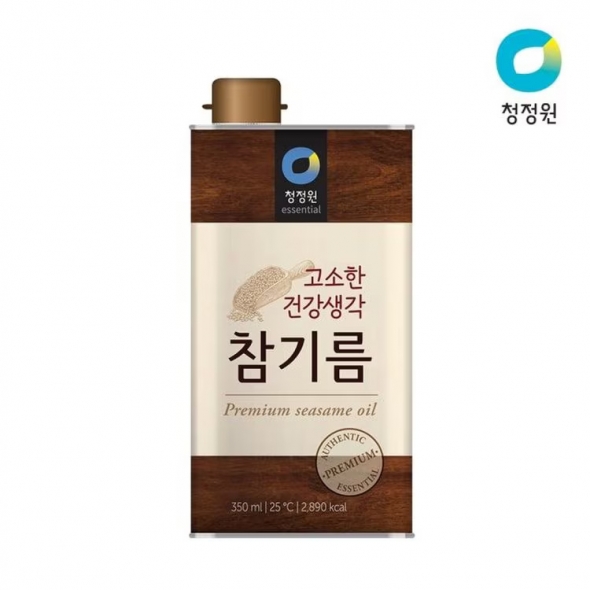 청정원)고소한건강참기름캔350ml